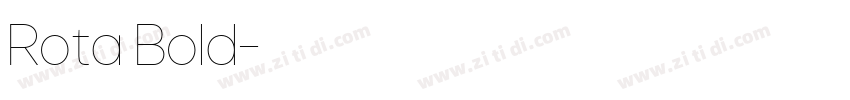 Rota Bold字体转换
